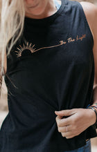 Load image into Gallery viewer, The &quot;Be The Light&quot; Tank in Black  by Free Spirt
